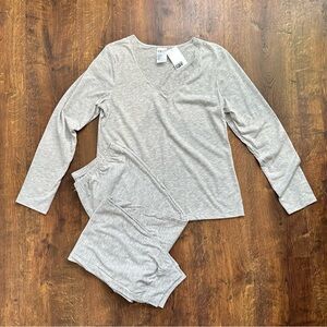 H&M Grey Pajama PJs Set L